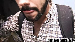 Straight Latino fucks with a man for the first time ever